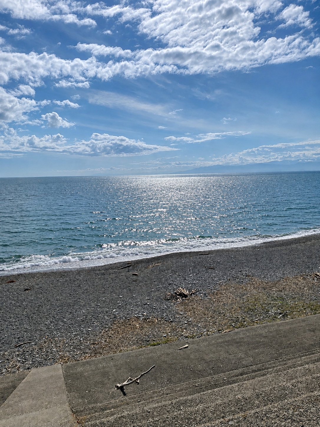 千本浜海岸から見た駿河湾