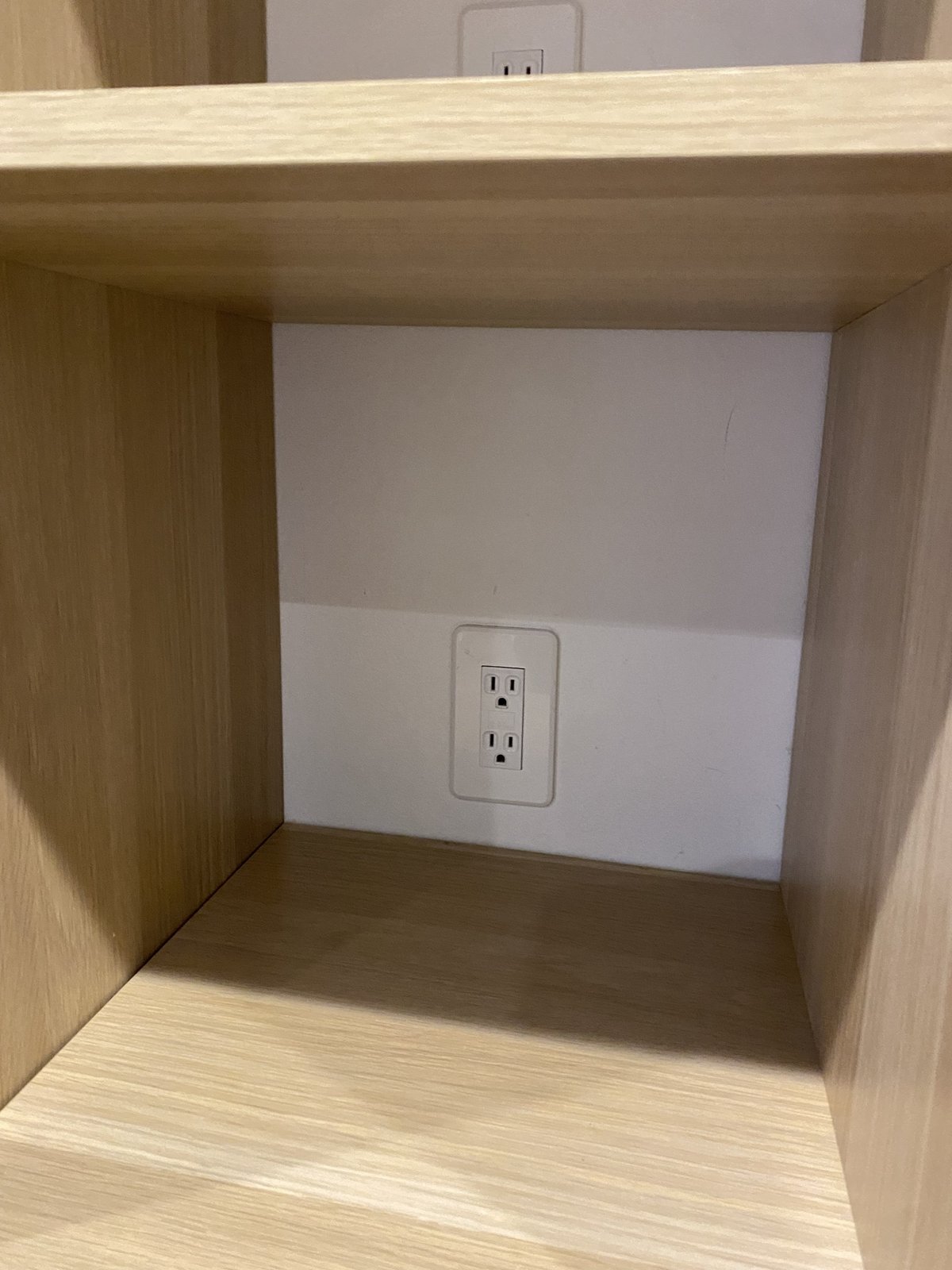 Power outlet installed inside a locker at Anytime Fitness Shinjuku-Tomihisacho